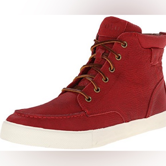 Vintage TEDD red Ralph Lauren leather boots size 9D - Picture 2 of 9